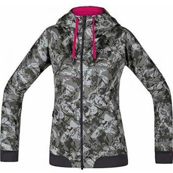 Gore Wear C5 Windstopper Trail Chaqueta con Capucha, Mujer, Gris Oscuro