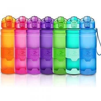 ZOUNICH Botella Agua Deporte Botellas Agua Niños sin BPA, Reutilizable Tritan Plástico Ecologica con Filtro, 400ml/500ml700ml/1l, Cantimploras para Gimnasio, Bicicleta, Colegio, Oficina, Viajes