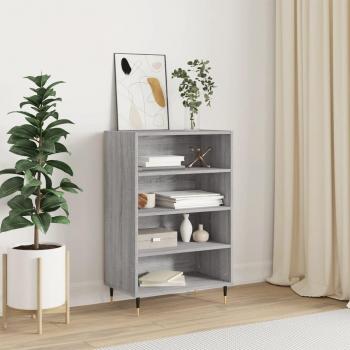 Aparador alto de madera de ingeniería gris Sonoma 57x35x90 cm