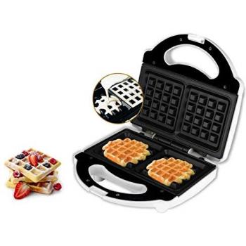 Gofrera Little Balance 750 W Blanca con Placas Antiadherentes y Gran Tamaño de Huecos