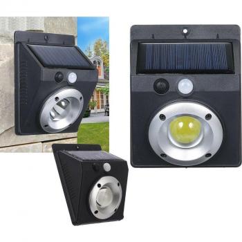 Foco LED Solar Recargable con Sensor de Movimiento PIR y Tecnología COB
