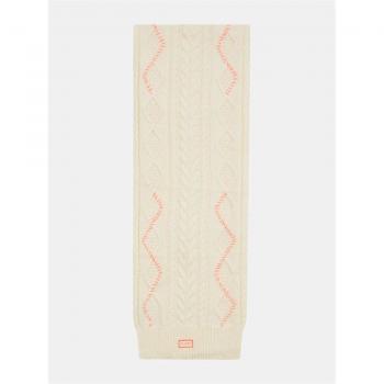 Bufanda de punto beige con detalles a contraste Guess