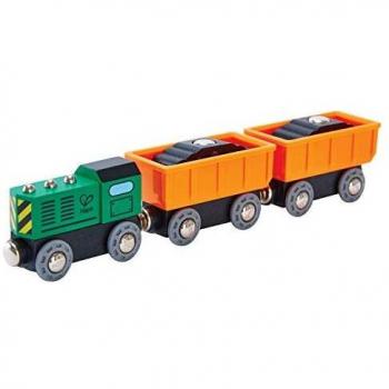 Hape Wooden Railway Diesel Freight Train Set