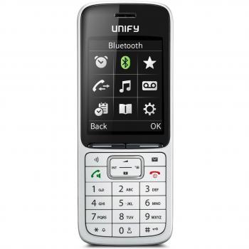 Unify SL5 - Teléfono (Teléfono DECT, Altavoz, 500 entradas, Identificador de Llamadas, Negro, Plata)