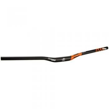 Manubrio MTB REVERSE Base 790mm Ø31.8mm con Rialzo 35mm - Negro Mate y Naranja Fox