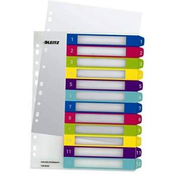 Separador Numérico con Pestaña Polipropileno Multicolor