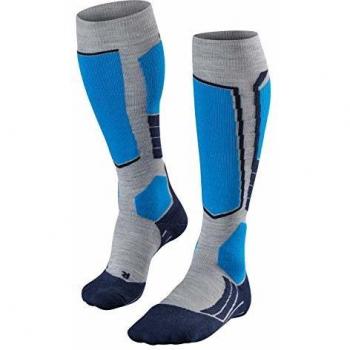 Falke SK2 Intermediate Wool Ski Socks for Men - Light Grey - Size 46-48