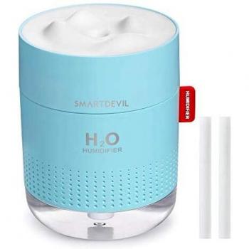 SmartDevil Humidificador 500ml, humidificadores ultrasónicos de aire con alimentación USB, apagado automático para el el hogar, dormitorio, la oficina,Sin batería,Aceite esencial prohibido - 2 Filtros