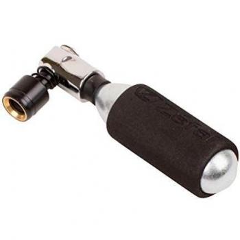 ZEFAL EZ Big Shot-Negro & Plata Inflador CO² Bicicleta + Cartucho 16 g - Compacto, Ligero, rápido y sin Esfuerzo