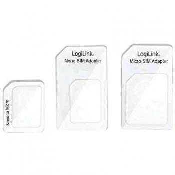 Adaptador de Tarjetas SIM LogiLink 3 en 1 Nano / Micro / Estándar
