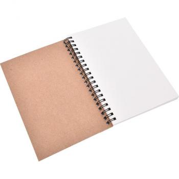 Cuaderno de Bocetos Espiral Diray de 50 Hojas en Blanco para Graffiti y Pintura - Suministros Escolares Kraft