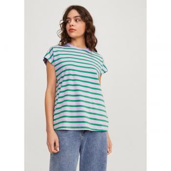 Camiseta de Rayas Oversize de Algodón Orgánico para Mujer
