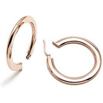 Pendientes Pertegaz colección Criollas 38mm. aros planos lisos tono rosado