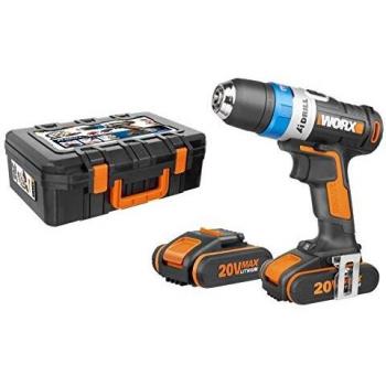 Taladro Atornillador Ai Drill 20V Worx | PowerShare | WX178.1-2 baterías 2Ah | Función de apriete electrónico, función de parada automática para un taladro perfecto, luz LED