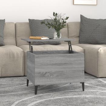 Mesa de centro madera contrachapada 60x44,5x45 cm Blanco y Negro brillante - Mesita de Salón o Comedor o Auxiliar Mesa de Café Meuble Salón