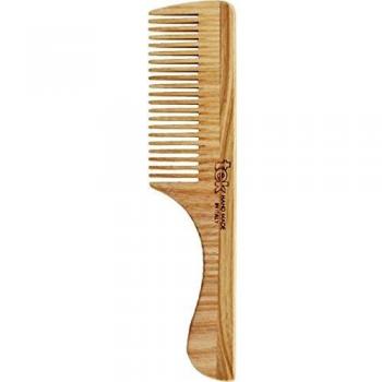 Tek Fine-Tooth Wooden Comb with Handle for Thin Hair