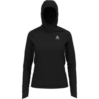 Camiseta técnica de manga larga para mujer Odlo Jersey Run Easy Warm negro Melange