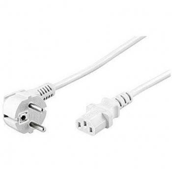 Cable de alimentación Kaltgerätekabel 90° C13 Blanco 2 m