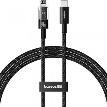 Cable de carga rápida Baseus Gem USB-C a Lightning 1 m 20 W Negro