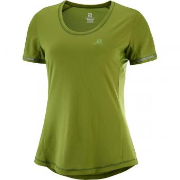 Salomon Agile SS tee T-Shirt, Mujer, Avocado, XL