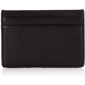 BOSS Majestic S Money c L - Tarjetero de piel con pinza para billetes, color negro, talla única
