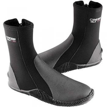 Cressi Isla Botas de Buceo con Suela y Cremallera, 7mm, Unisex Adulto, Negro Black Black, M