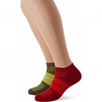 SALOMON Sonic 2-Pack 2 Pares de Calcetines Cortos, Unisex Adulto, Rojo/Amarillo
