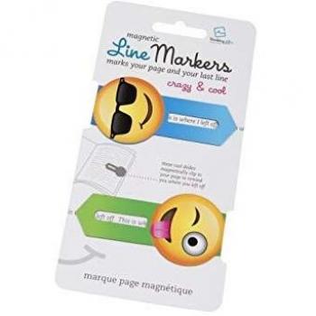Line Markers Crazy&Cool - Magnetische Lesezeichen: 2er Set Motiv Emoji