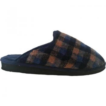 Zapatilla de casa Amoros DROS Cuadros Suela Cómoda Antideslizante para Hombre GALIANA DROS AZUL