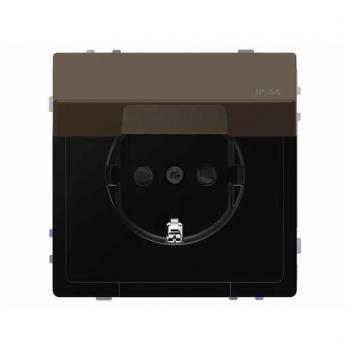 Schneider Electric MTN2314-6052 Toma Shuko Completa con Mecanismo 16A, Protección Ip44, Serie D-Life para Instalación Empotrada, Mocca