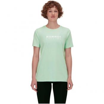 Mammut - Camiseta de mujer CORE LOGO Mammut, manga corta, color verde pálido, talla XS