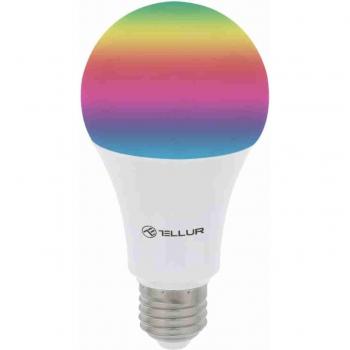 Bombilla Smart WiFi RGB E27, 10W, blanco cálido, atenuador, compatible con Alexa y Google Assistant
