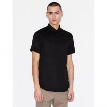 Armani Exchange Black Short Sleeve Shirt for Men, Size M