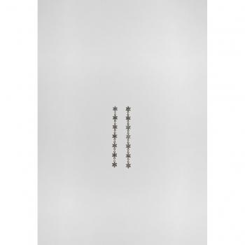 Mini Flower Dangle Earrings in Grey OS