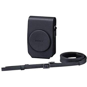 Sony LCS-RXGB - Funda de piel negra para serie Sony RX100, negro