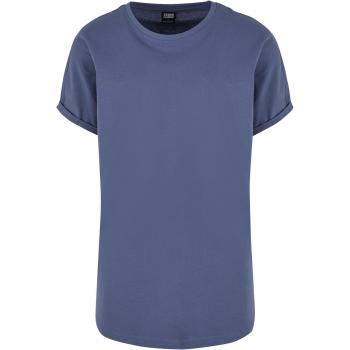 Urban Classics Men's Long Shaped Turnup T-Shirt - Blue - S to XL
