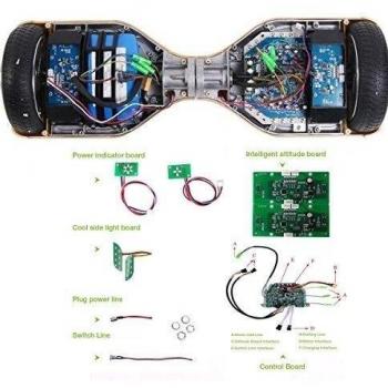 Quanmin Universal Hoverboard Two Wheel Car Self Balancing Controller Board Smart Electric Scooter Accessory Motherboard Balance Car Parts LED Balance Car Control Main Board Module PCBA SKD