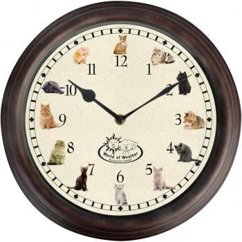 Reloj con sonidos de gatos Esschert Design