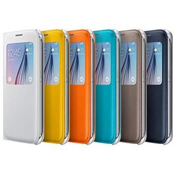 Samsung S View - Funda oficial de tela para Samsung Galaxy S6, color blanco