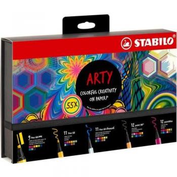 Set Stabilo Arty Line Punta de Fibra - Envase 55 unidades