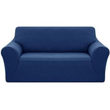 Deconovo Funda para Sofá Cubre de Sillón 2 Plaza Protector Elástica 152 x 83 x 89 cm Azul