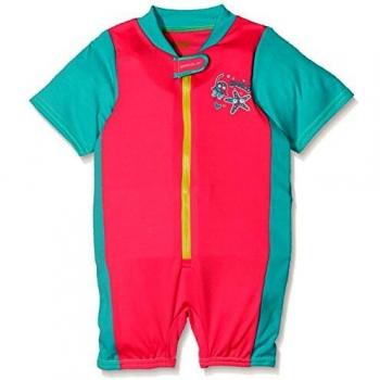 Speedo Squad Traje de Baño con Flotador Integrado, Niña, Rosa