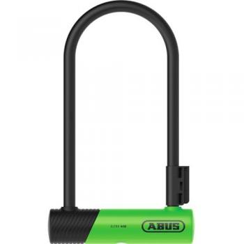 Candado antirrobo Abus Ultra 410K/170HB230 verde, para bicicleta y scooter eléctrico, con soporte de transporte