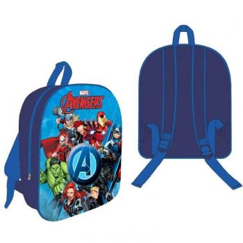 Mochila Frontal 3D de Los Vengadores Marvel 30 cm, dimensiones 30x26x10 cm