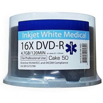 Traxdata Ritek - DVD-R 4,7 GB 16X Inkjet FF Printable Medical Cake*50