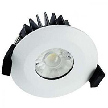 Foco empotrable LED de bajo perfil IP65 regulable 6W 4000K 440lm blanco mate ignífugo