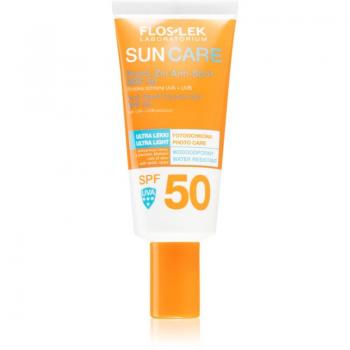 FLOSLEK Gel Crema Facial Anti-Manchas 30ml - Protección Solar SPF 50 - Para Bronceado Hermoso y Saludable Sin Quemaduras ni Discoloración - Apto para Todas las Edades y Tipos de P