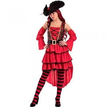Carnival Toys – Disfraz corsara Elegant para adultos, multicolor, talla única, 82126