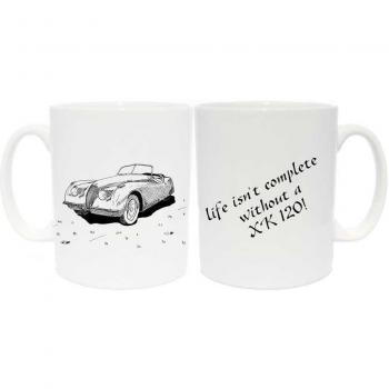 Jaguar XK120 Taza con texto: Life isn 't completo sin necesidad de un XK 120. Taza Regalo Ideal