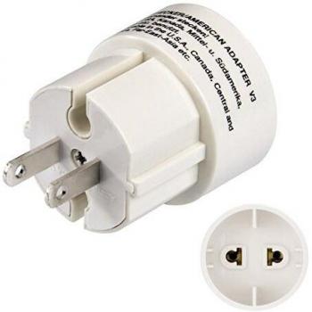 Adaptador de Viaje Hama Tipo A para América USA - Schuko, Blanco, Inversor de Corriente